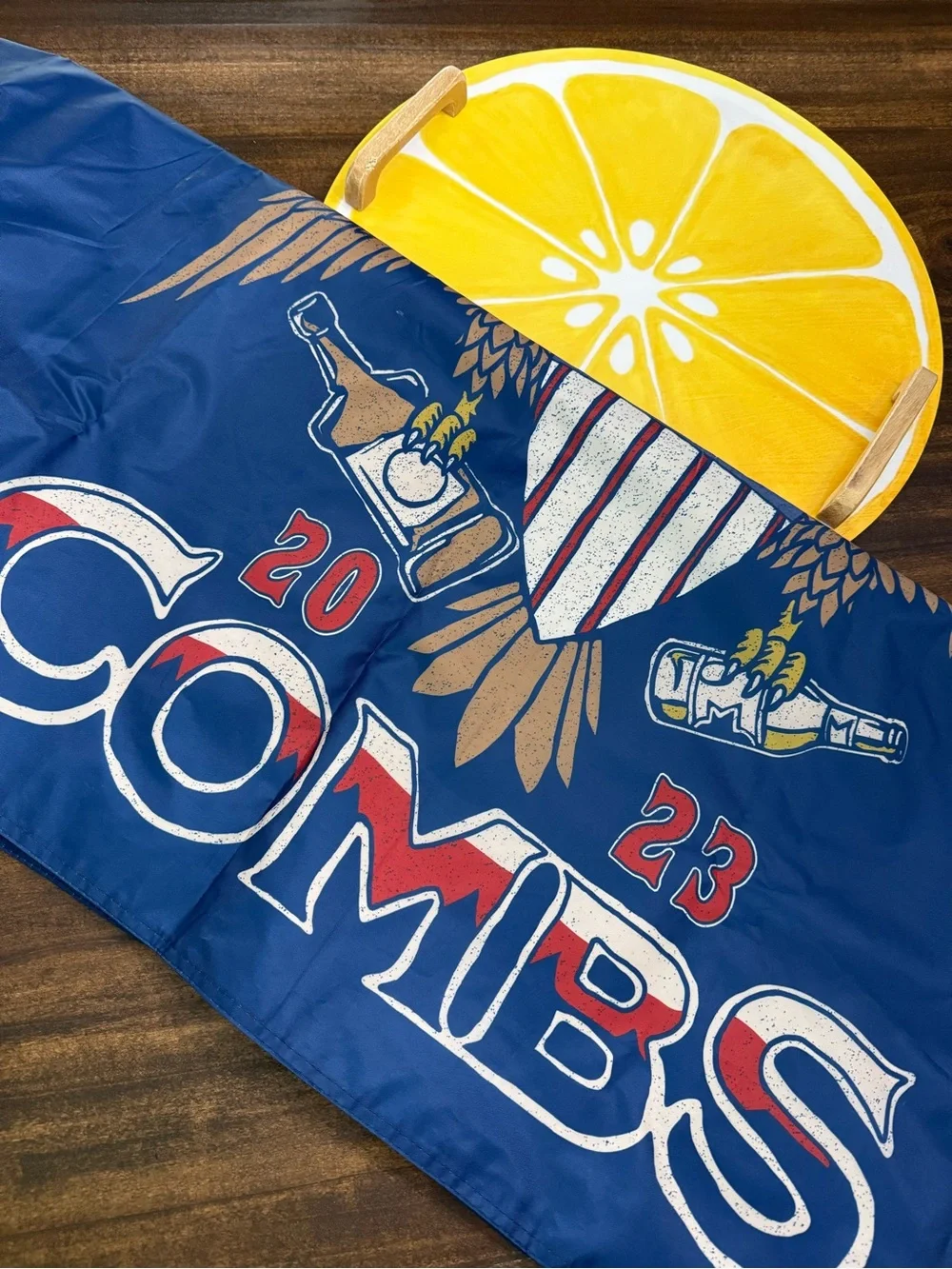 official Luke Combs 2023 World Tour merchandise flag